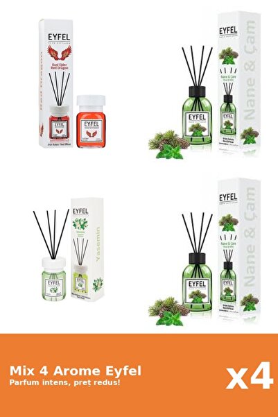 Eyfel Set 4 Mix Eyfel: 1x Iasomie, 2x Pin Si Menta, 1x Red Dragon