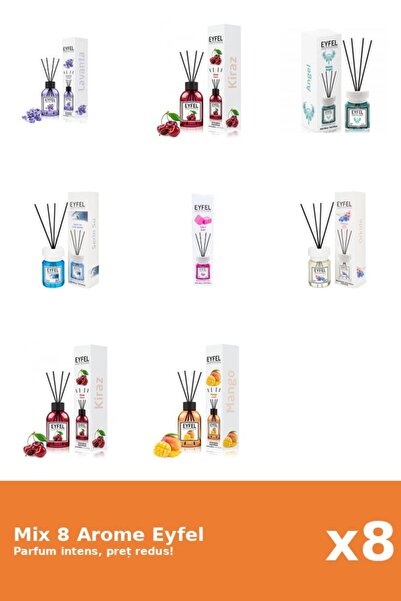 Eyfel Set 8 Mix Eyfel: 1x Angel, 1x Bubble Gum, 2x Cirese, 1x Cool Water, 1x ...