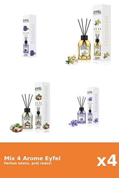 Eyfel Set 4 Mix Eyfel: 1x Lavanda, 1x Mana Maicii Domnului, 1x Nuca De Cocos,...