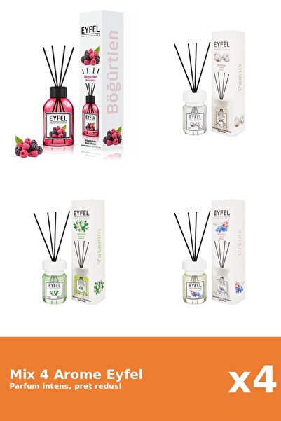 Eyfel Set 4 Mix Eyfel: 1x Bumbac, 1x Fructe De Padure, 1x Iasomie, 1x Orhidee