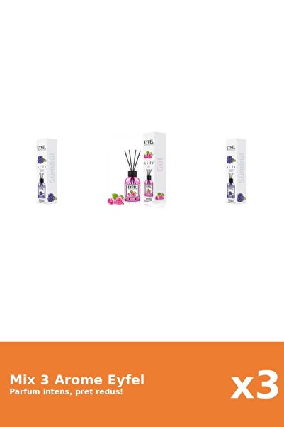 Eyfel Set 3 Mix Eyfel: 1x Trandafir, 2x Zambile