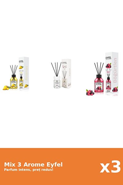 Eyfel Set 3 Mix Eyfel: 1x Ananas, 1x Bumbac, 1x Fructe De Padure