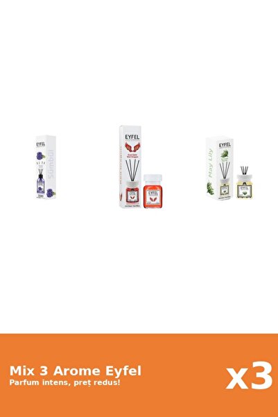 Eyfel Set 3 Mix Eyfel: 1x Lacramioare, 1x Red Dragon, 1x Zambile