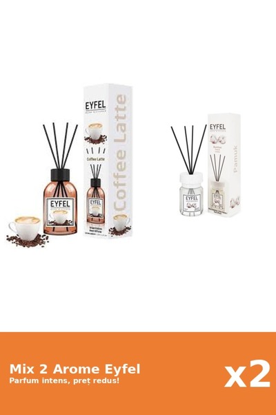 Eyfel Set 2 Mix Eyfel: 1x Bumbac, 1x Cafea