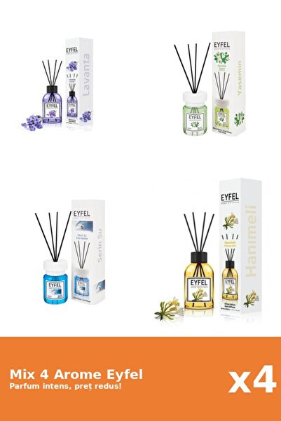 Eyfel Set 4 Mix Eyfel: 1x Cool Water, 1x Iasomie, 1x Lavanda, 1x Mana Maicii ...