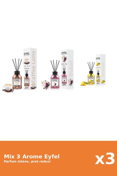 Eyfel Set 3 Mix Eyfel: 1x Ananas, 1x Bouquet, 1x Cafea