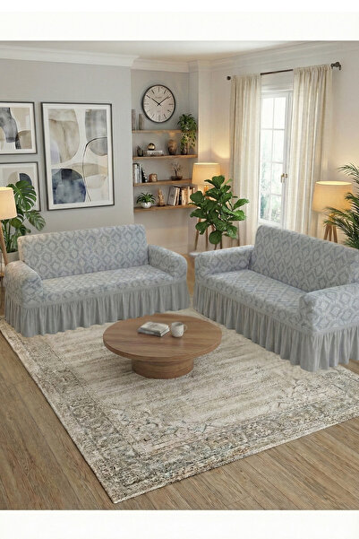 kutlale Jacquard 3+3 Ottoman Pattern Sofa, Couch, Sofa Bed Cover, with Skirt,...