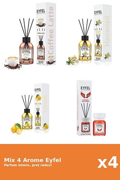 Eyfel Set 4 Mix Eyfel: 1x Cafea, 1x Lamaie, 1x Mana Maicii Domnului, 1x Red D...