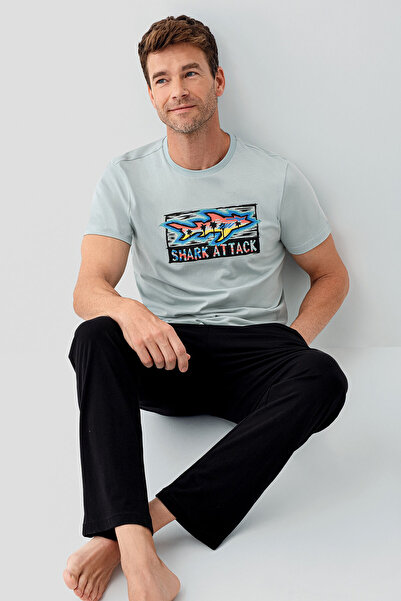 Arnetta Set de pijamale verde pentru bărbați