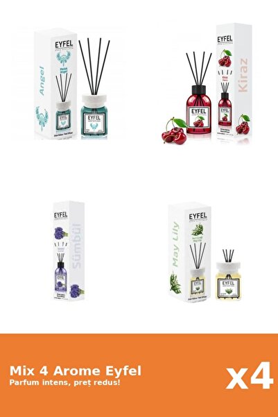 Eyfel Set 4 Mix Eyfel: 1x Angel, 1x Cirese, 1x Lacramioare, 1x Zambile