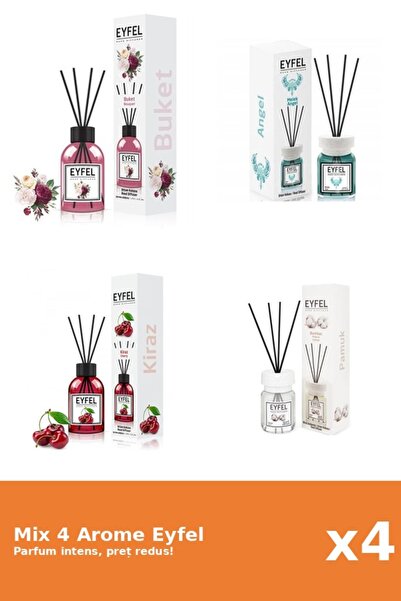Eyfel Set 4 Mix Eyfel: 1x Angel, 1x Bouquet, 1x Bumbac, 1x Cirese