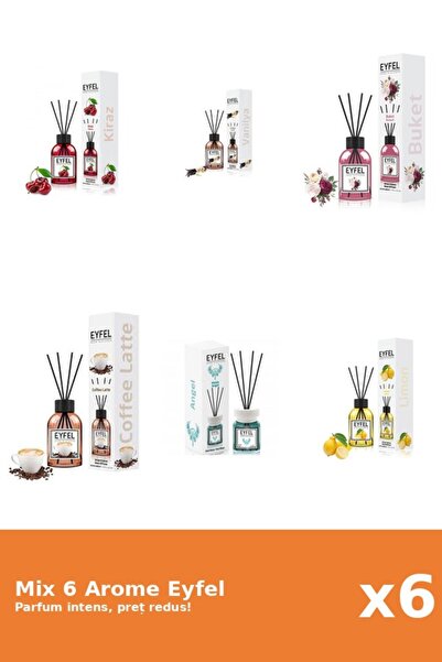 Eyfel Set 6 Mix Eyfel: 1x Angel, 1x Bouquet, 1x Cafea, 1x Cirese, 1x Lamaie, ...