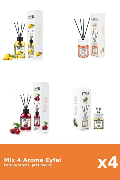 Eyfel Set 4 Mix Eyfel: 1x Acacia, 1x Ananas, 1x Cirese, 1x Lacramioare