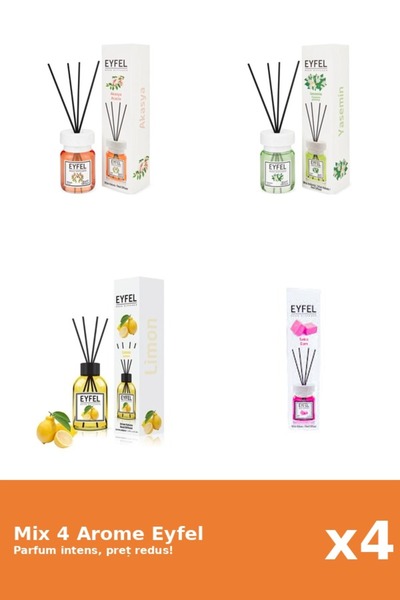Eyfel Set 4 Mix Eyfel: 1x Acacia, 1x Bubble Gum, 1x Iasomie, 1x Lamaie
