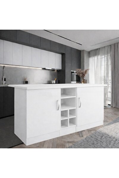 Tdesigno WANDA 2 KAPAKLI MUTFAK ADASI - ÇOK AMAÇLI DOLAP - HAZIR MUTFAK DOLAB...