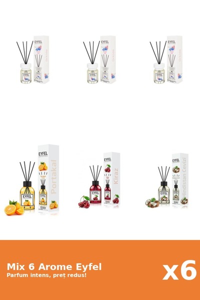 Eyfel Set 6 Mix Eyfel: 1x Cirese, 1x Nuca De Cocos, 3x Orhidee, 1x Portocala