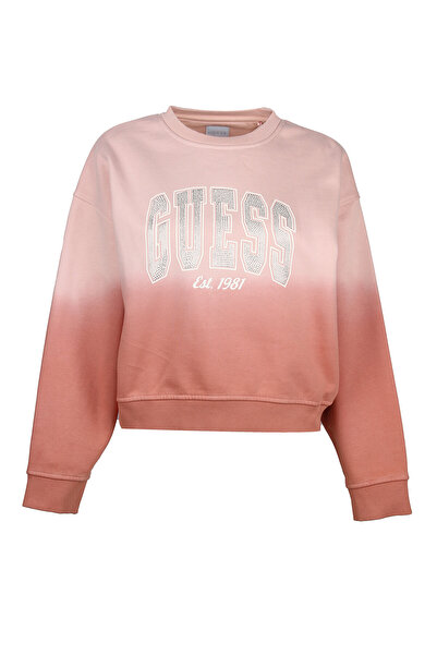 Guess Βαμβακερό ιδρώτας με λογότυπο Crew Neck - Relaxed Fit W4BQ10KBY51 F6CU