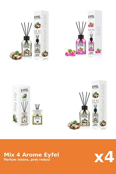 Eyfel Set 4 Mix Eyfel: 1x Lacramioare, 2x Nuca De Cocos, 1x Trandafir