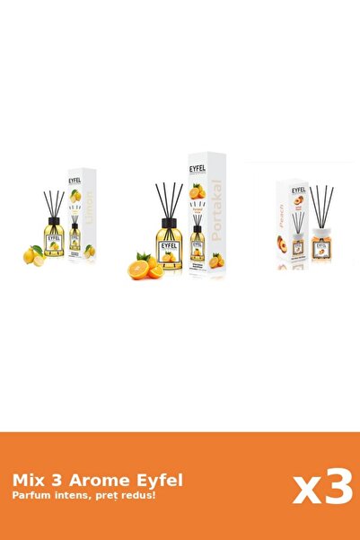 Eyfel Set 3 Mix Eyfel: 1x Lamaie, 1x Piersica, 1x Portocala