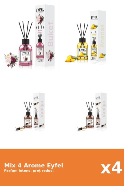 Eyfel Set 4 Mix Eyfel: 1x Ananas, 1x Bouquet, 2x Vanilie