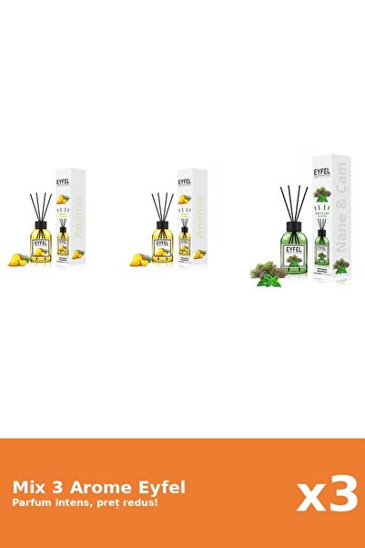 Eyfel Set 3 Mix Eyfel: 2x Ananas, 1x Pin Si Menta