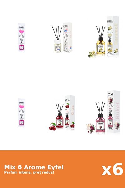 Eyfel Set 6 Mix Eyfel: 1x Bouquet, 2x Bubble Gum, 1x Cirese, 1x Mana Maicii D...