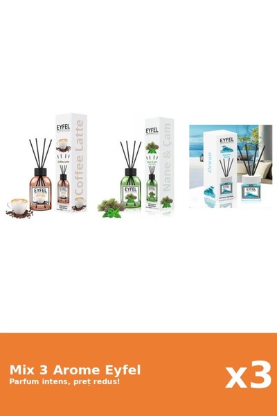 Eyfel Set 3 Mix Eyfel: 1x Cafea, 1x Ocean, 1x Pin Si Menta