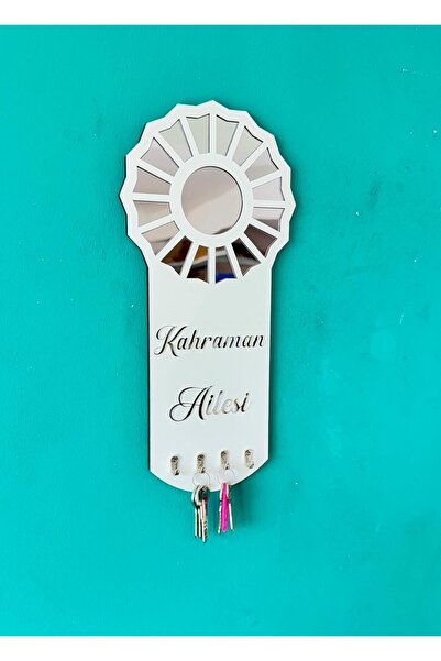 LuxuryConcept Dekoratif Aynalı Pleksi Anahtarlık Askısı Isme Özel Pleksi Yazı...