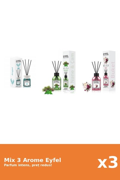 Eyfel Set 3 Mix Eyfel: 1x Angel, 1x Bouquet, 1x Pin Si Menta