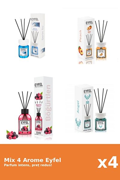 Eyfel Set 4 Mix Eyfel: 1x Angel, 1x Cool Water, 1x Fructe De Padure, 1x Piersica