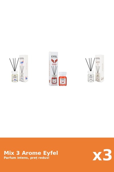 Eyfel Set 3 Mix Eyfel: 1x Bumbac, 1x Orhidee, 1x Red Dragon