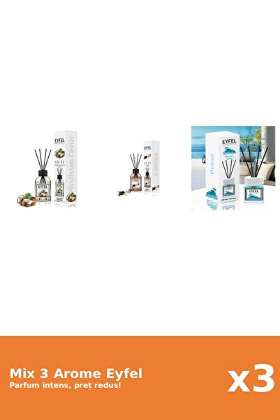 Eyfel Set 3 Mix Eyfel: 1x Nuca De Cocos, 1x Ocean, 1x Vanilie