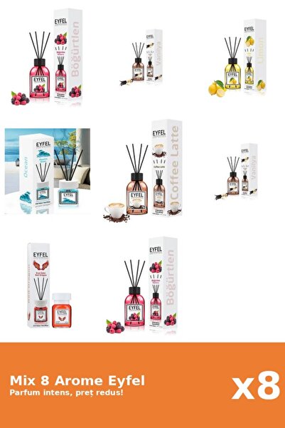 Eyfel Set 8 Mix Eyfel: 1x Cafea, 2x Fructe De Padure, 1x Lamaie, 1x Ocean, 1x...