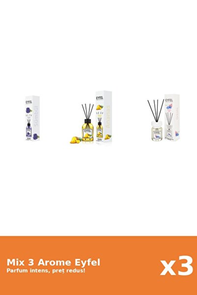 Eyfel Set 3 Mix Eyfel: 1x Ananas, 1x Orhidee, 1x Zambile