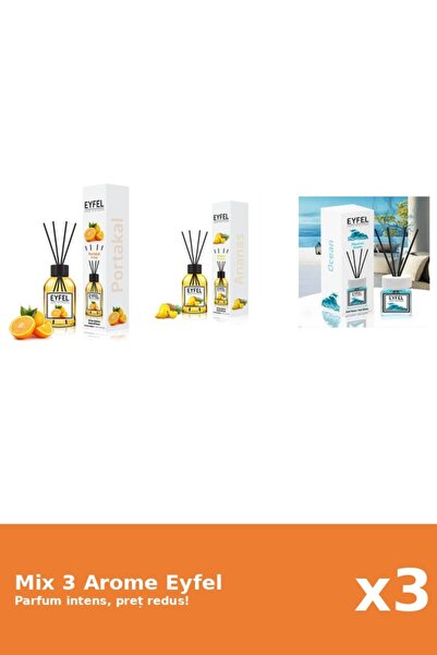 Eyfel Set 3 Mix Eyfel: 1x Ananas, 1x Ocean, 1x Portocala
