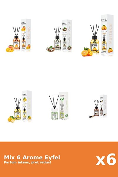 Eyfel Set 6 Mix Eyfel: 1x Iasomie, 1x Lamaie, 1x Mango, 1x Nuca De Cocos, 1x ...