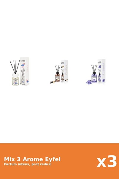 Eyfel Set 3 Mix Eyfel: 1x Lavanda, 1x Orhidee, 1x Vanilie