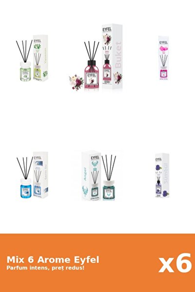 Eyfel Set 6 Mix Eyfel: 1x Angel, 1x Bouquet, 1x Bubble Gum, 1x Cool Water, 1x...