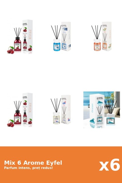 Eyfel Set 6 Mix Eyfel: 1x Acacia, 2x Cirese, 1x Cool Water, 1x Ocean, 1x Orhidee
