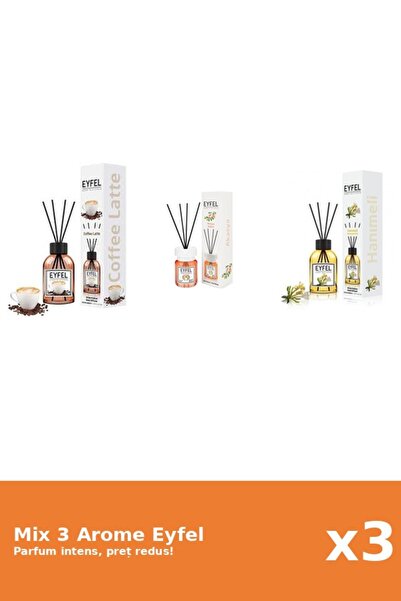 Eyfel Set 3 Mix Eyfel: 1x Acacia, 1x Cafea, 1x Mana Maicii Domnului