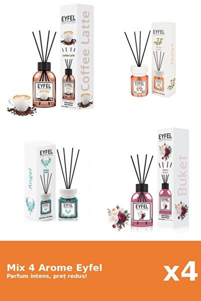 Eyfel Set 4 Mix Eyfel: 1x Acacia, 1x Angel, 1x Bouquet, 1x Cafea