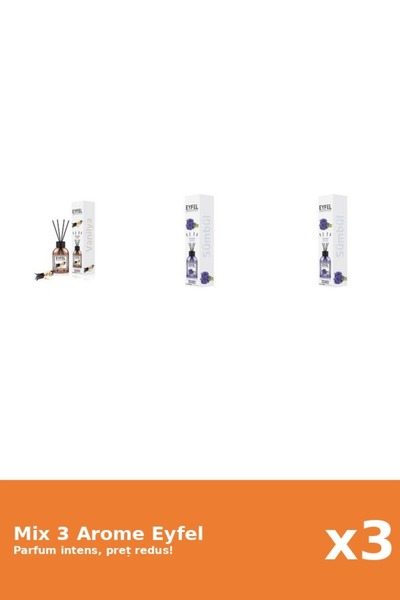 Eyfel Set 3 Mix Eyfel: 1x Vanilie, 2x Zambile