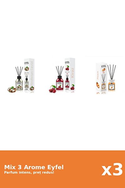 Eyfel Set 3 Mix Eyfel: 1x Cirese, 1x Nuca De Cocos, 1x Piersica