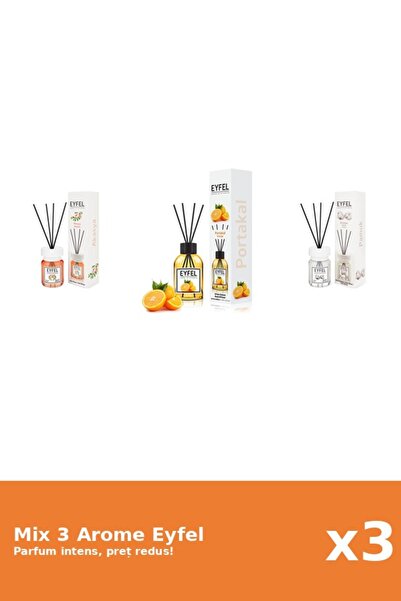 Eyfel Set 3 Mix Eyfel: 1x Acacia, 1x Bumbac, 1x Portocala