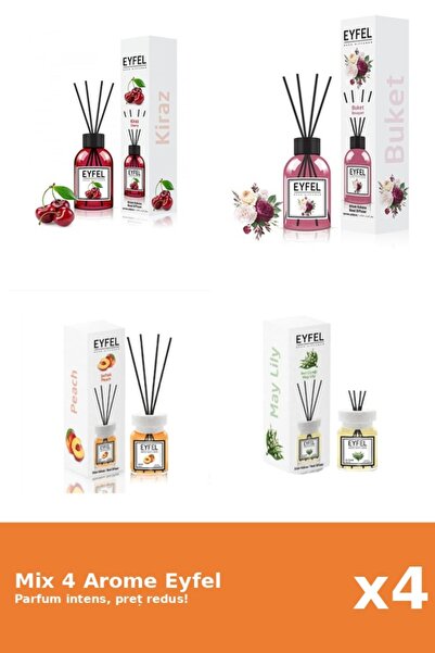 Eyfel Set 4 Mix Eyfel: 1x Bouquet, 1x Cirese, 1x Lacramioare, 1x Piersica