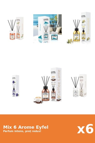 Eyfel Set 6 Mix Eyfel: 1x Acacia, 1x Bumbac, 1x Cafea, 1x Mana Maicii Domnulu...