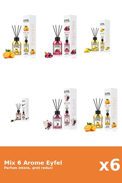 Eyfel Set 6 Mix Eyfel: 1x Ananas, 1x Bouquet, 1x Fructe De Padure, 2x Portoca...