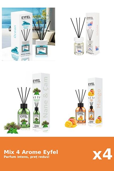 Eyfel Set 4 Mix Eyfel: 1x Mango, 1x Ocean, 1x Orhidee, 1x Pin Si Menta