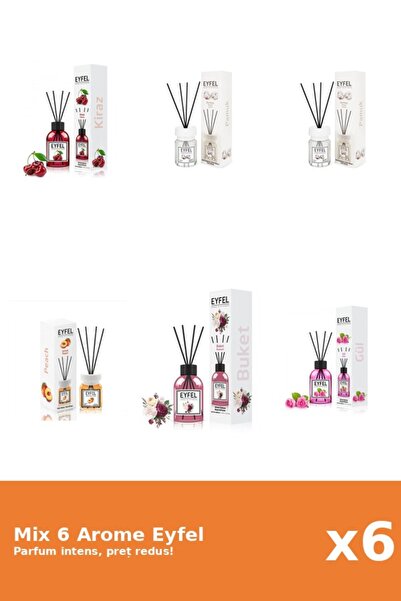 Eyfel Set 6 Mix Eyfel: 1x Bouquet, 2x Bumbac, 1x Cirese, 1x Piersica, 1x Tran...