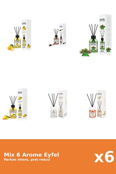 Eyfel Set 6 Mix Eyfel: 1x Acacia, 1x Ananas, 1x Bumbac, 1x Lamaie, 1x Pin Si ...